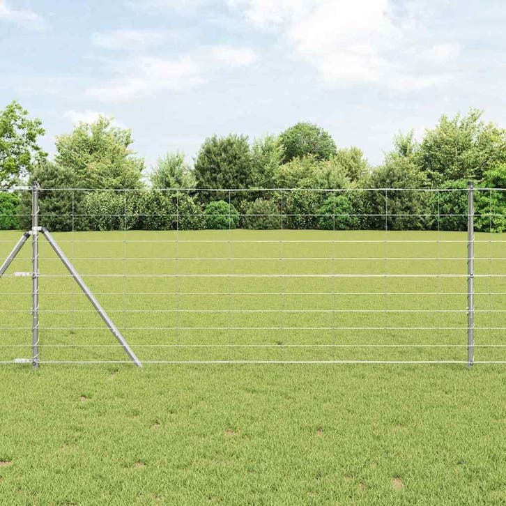 vidaXL Grond Fix Gelast Draadhek 25 x 1 m Gegalvaniseerd, Tuin en Terras, Tuinhekken en Hekwerk, Nieuw, Verzenden