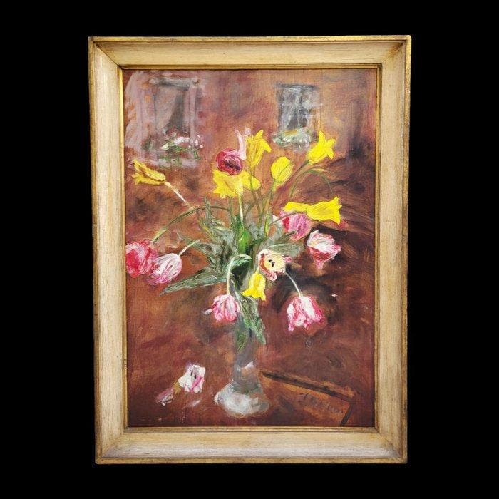 Guido Tallone (1894-1967) - Tulipani, Antiquités & Art, Art | Peinture | Classique