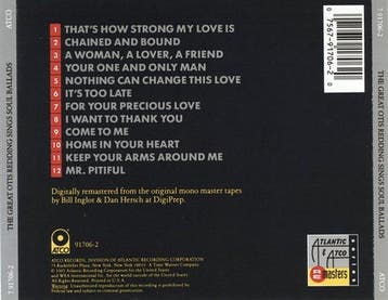 The Great Otis Redding Sings Soul Ballads 0075679170620, Verzenden, Nieuw in verpakking