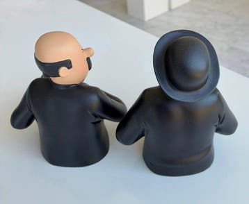 Leblon Delienne - Hergé - Beeld, Jansen en Janssen - 13 cm -