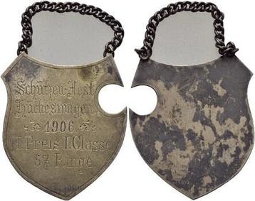 1906 Schuetzenmedaille Hueckeswagen, Stadt, Verzenden