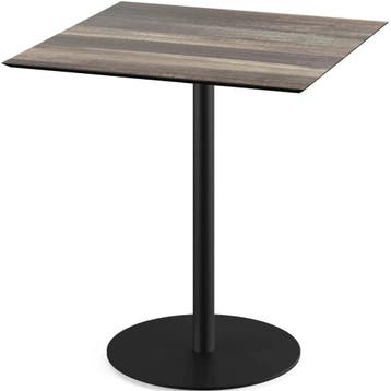 Inklapbare Tafel | URBAN | HPL/RVS | Houtlook Blad | Zwart, Verzenden
