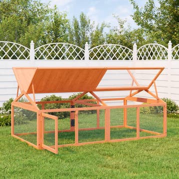 vidaXL Dierenren 200x112,5x74 cm massief grenenhout bruin, Verzenden