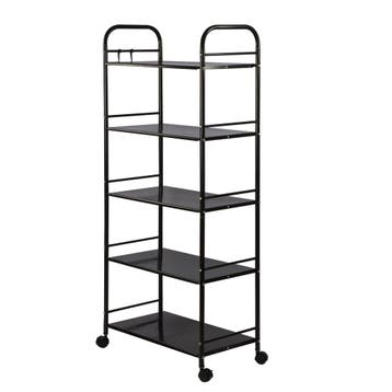 Alora Keukentrolley Zwart Op Wieltjes - Keukenrek - 5 Laags, Nieuw, Alora