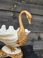 Bol - Porcelaine, Bronze - cygne, Antiquités & Art