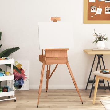 vidaXL Schildersezel 81x121x173 cm massief beukenhout, Verzenden