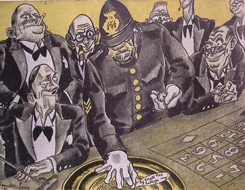 Straperlo wordt door de overheid verboden op spotprent, Antiek en Kunst, Verzenden