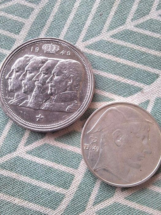 Belgique. Franc 1949/1978, 2 Coin + 1 FDC set (Sans prix de, Postzegels en Munten, Munten | Nederland