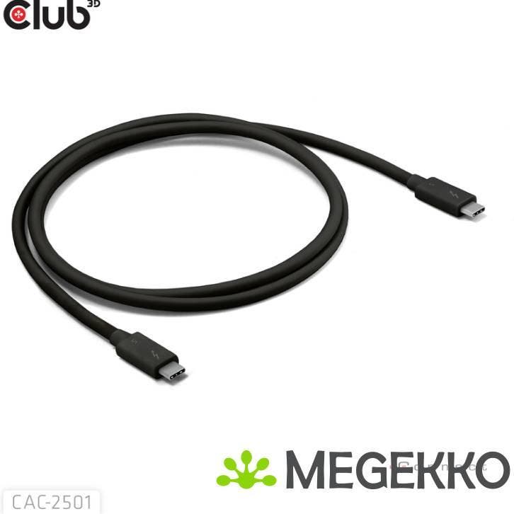 Club3D Thunderbolt 5 120Gbps 240W USB Type-C 1m, Computers en Software, Overige Computers en Software, Nieuw, Verzenden