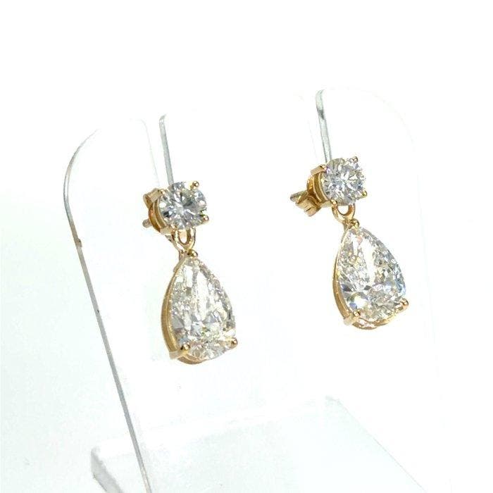Boucles doreilles - 14 carats Or jaune - 6.07ct. tw., Handtassen en Accessoires, Oorbellen