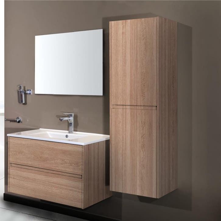 Badkamermeubelset BWS Hayat Eiken 60cm, Doe-het-zelf en Bouw, Sanitair, Bad, Nieuw, Ophalen of Verzenden