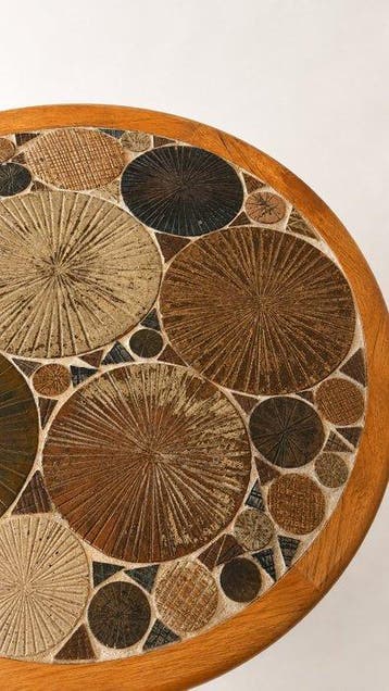 Haslev - Tue Poulsen - Salontafel - Teak, Keramiek