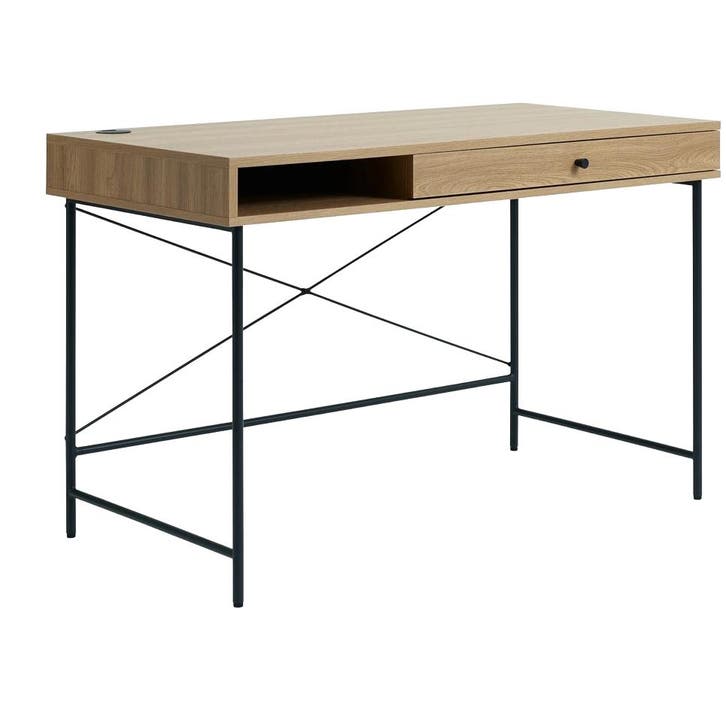Rebellenclub Berley Bureau - 120 X 60 Cm - Eiken - Nieuw in, Huis en Inrichting, Bureaus, Nieuw, Verzenden