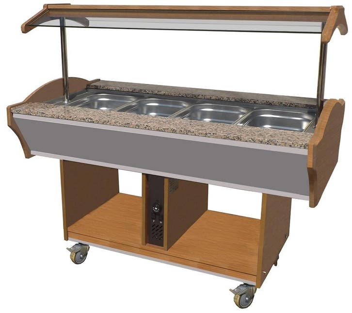 Warm Buffet GN 4x 1/1 | 230V | Met led verlichting |, Zakelijke goederen, Horeca | Keukenapparatuur, Nieuw in verpakking, Verzenden