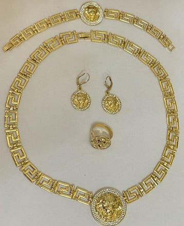 Ensemble exclusif avec une tête de lion - Ensemble de bijoux