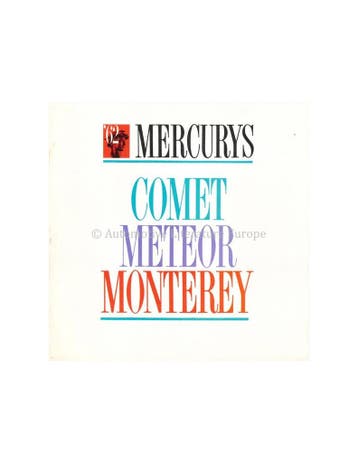 1962 MERCURY PROGRAMMA BROCHURE ENGELS, Nieuw