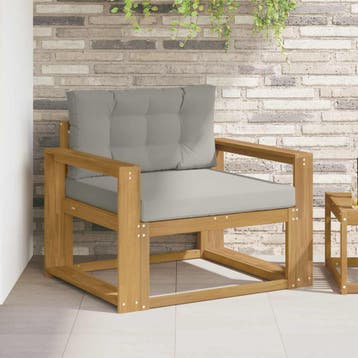 vidaXL Buiten Midden Sofa Polyester Wit, Verzenden, Nieuw