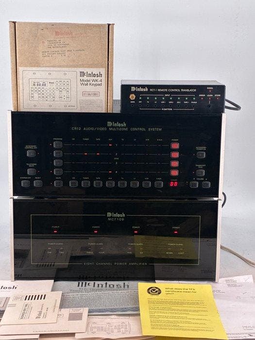 McIntosh - CR12 - MC7108 - RCT-1 - WK-4 Hifi-set - Diverse, Audio, Tv en Foto, Radio's