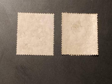 Ceylon - 50 en 100 roepies, 1912-23 fiscale zegels, Sg, Gestempeld