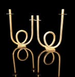 Gio Ponti, after, Il Remetallo - Kandelaar (2) - Verguld, Antiek en Kunst