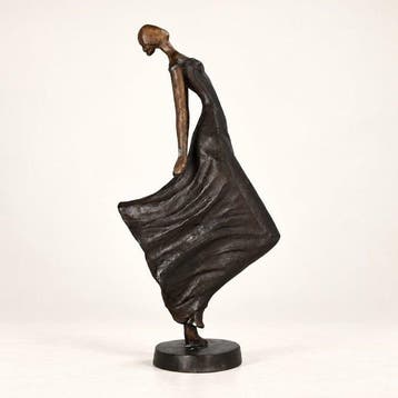 sculptuur, Modernist woman - 59 cm - Brons