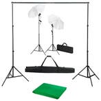 vidaXL Fotostudioset met achtergrond, lampen en paraplus, Audio, Tv en Foto, Fotografie | Fotostudio en Toebehoren, Verzenden