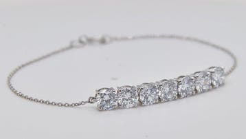 Zonder minimumprijs - Armband - 14 karaat Witgoud - 3.18ct., Nieuw