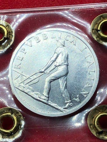 Italië, Republiek 2 Lire 1946 Spiga