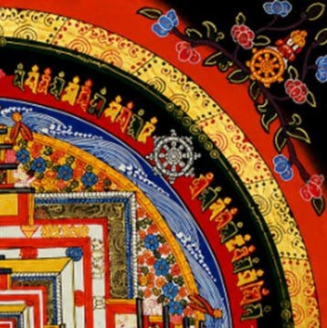 Kalachakra Mandala Thangka - Katoen - Nepal - 21e eeuw