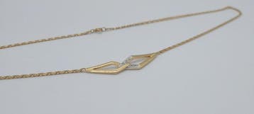 Collier - 14 carats Or jaune - 0.07ct. tw. Diamant, Nieuw