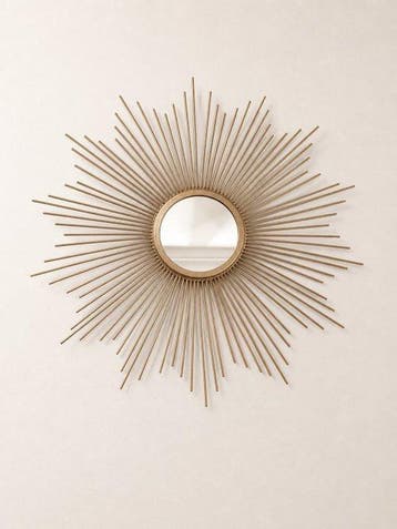Miroir mural- Miroir soleil façon Chaty Vallauris, 55 cm -