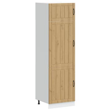 vidaXL Keukenkast Lucca bewerkt hout artisanaal eikenkleur, Verzenden, Nieuw