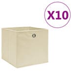 vidaXL Opbergboxen 10 st 28x28x28 cm nonwoven stof, Verzenden