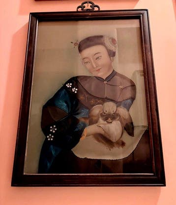 Onbekende kunstenaar - Dama Con cane, Antiek en Kunst