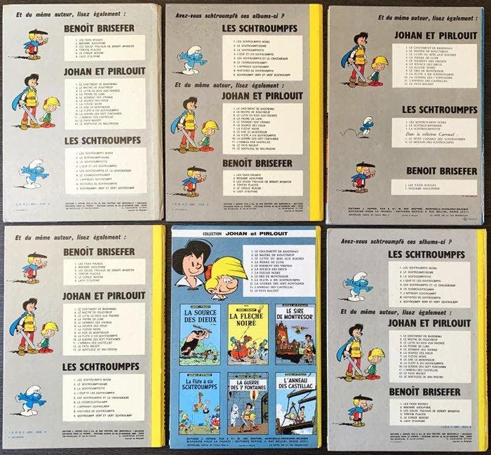 Johan et Pirlouit / Les Schtroumpfs - Dos Ronds - 6x C -, Livres, BD