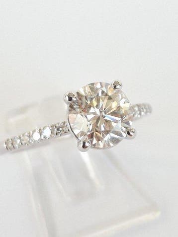 Verlovingsring - 14 karaat Witgoud - 1.69ct. tw. Diamant