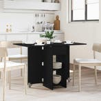 vidaXL Eettafel 115 x 70 x 75 cm Bewerkt hout Zwart eiken, Verzenden