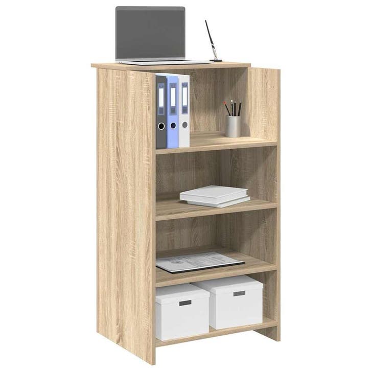 vidaXL Receptiebalie Sonoma Eiken 55x50x103,5 cm Bewerkt, Huis en Inrichting, Bureaus, Nieuw, Verzenden