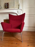 Carl Hansen & Søn - Hans Wegner - Fauteuil - Textiel, Staal