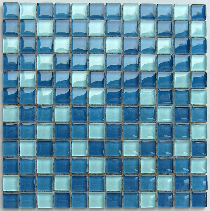 Wand Mozaïek Tegels Factory Glas Blauw Mix - Matje 30x30cm, Bricolage & Construction, Dalles & Carrelages, Enlèvement ou Envoi