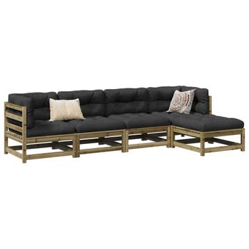 vidaXL 5-delige Loungeset geïmpregneerd grenenhout, Verzenden, Loungeset
