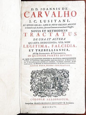 Carvalho - Novus et methodicus tractatus - 1746