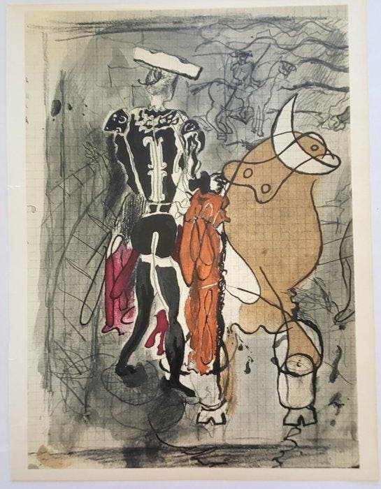Georges Braque (1882-1963), after - lithographie originale, Antiek en Kunst, Antiek | Overige Antiek