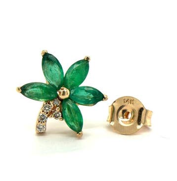 Boucles doreilles cloutées - 14 carats Or jaune - 1.66ct.