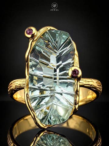 Sans prix de réserve - Bague Grande bague en améthyste -, Nieuw