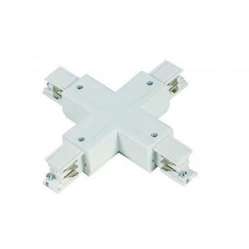3-Fase Rails X-Vorm connector | Wit, Verzenden
