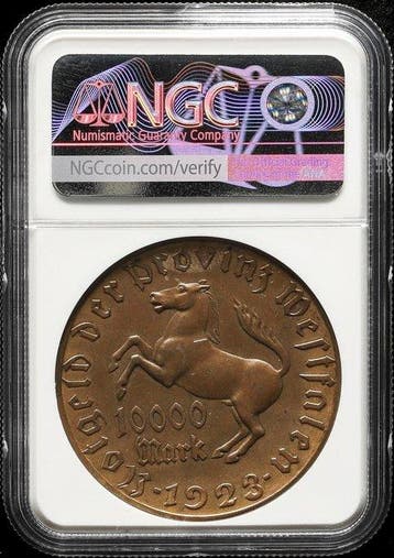 Duitsland, Westfalen 10.000 Mark 1923 - NGC MS62