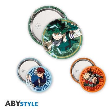 My Hero Academia Midoriya, Bakugo & Todoroki Badge Pack (x3), Ophalen of Verzenden