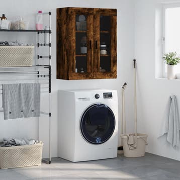 vidaXL Bovenkast 69,5x34x90 cm gerookt eikenkleurig, Verzenden, Nieuw