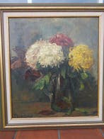 Leo Mechelaere(1880-1964) - Bloemenstilleven met Chrysanten